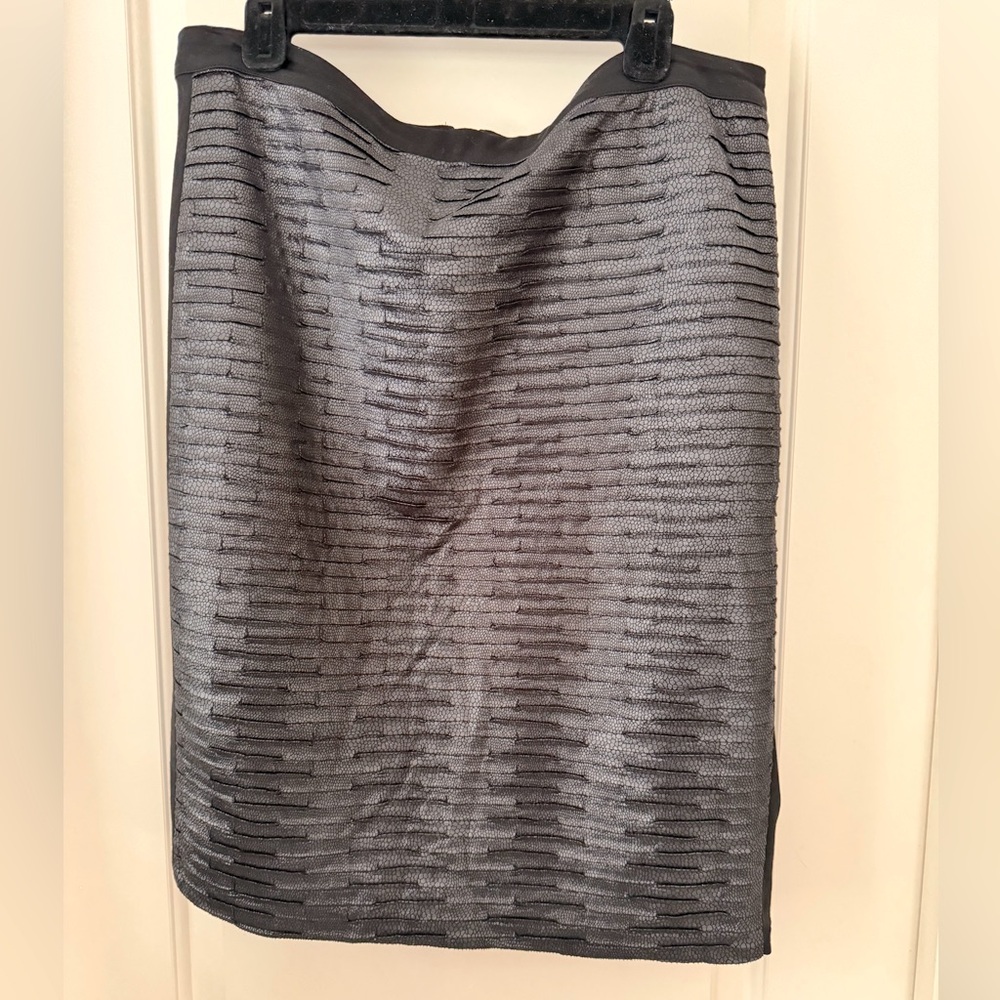 Black Peter Nygard Moto skirt suit